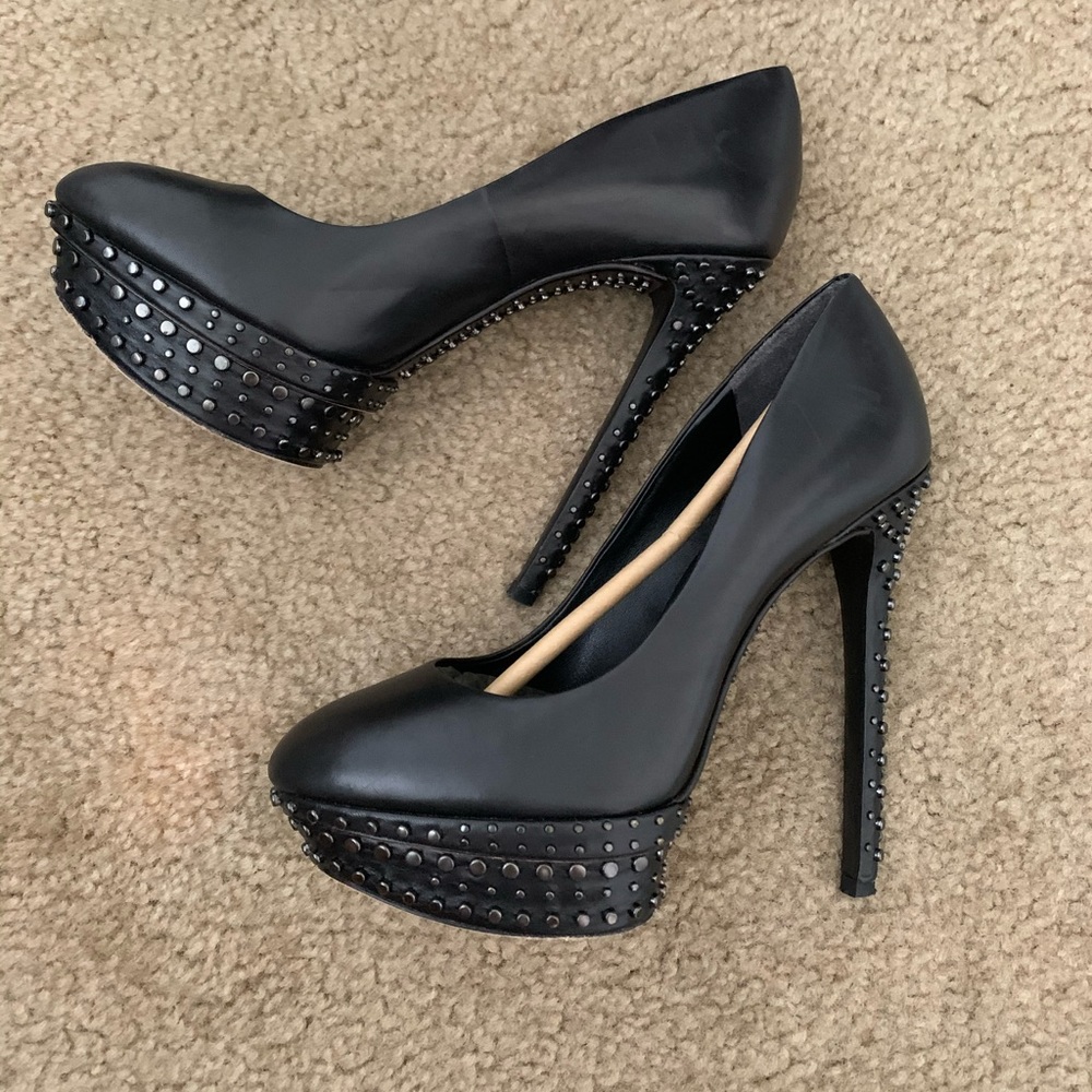 Size 7 Black Studded Brian Atwood Pumps